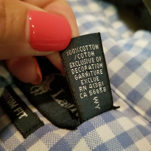 Ralph Lauren Gingham Button Down L - Picture 4 of 7